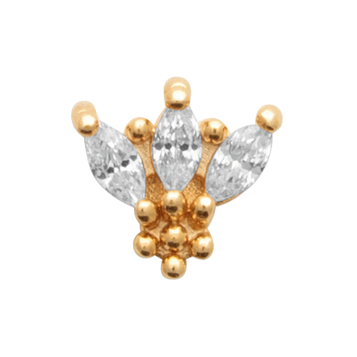 Piercing Plaqué or & OZ Tige Titane Swan