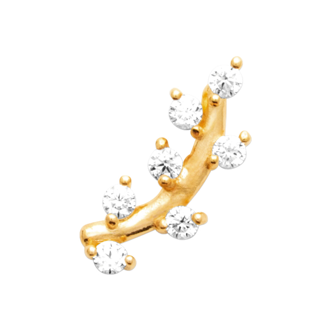 Piercing Plaqué or & Oz Tige Titane Rebelle