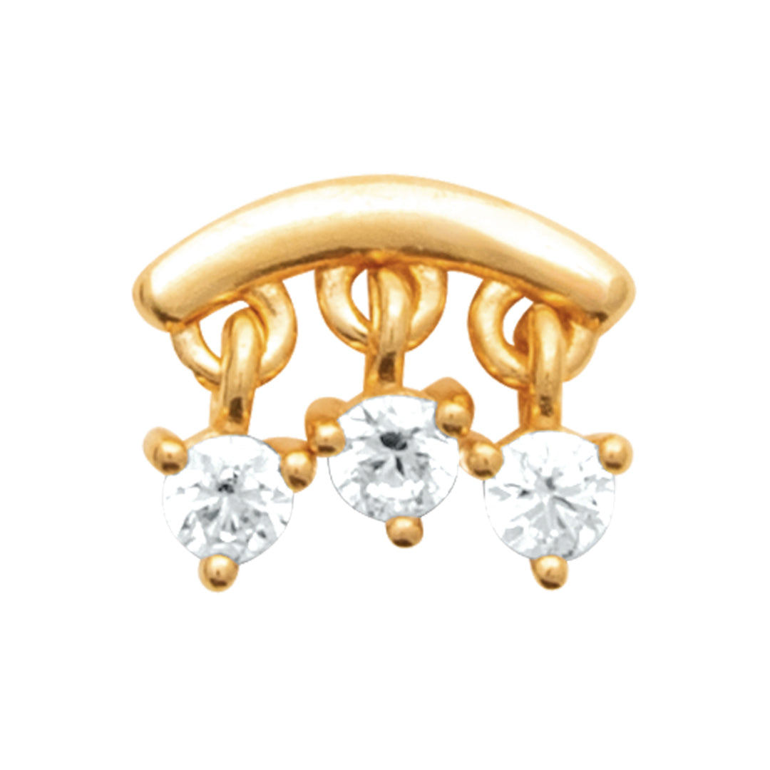 Piercing Plaqué or & Oz Tige Titane Bonita