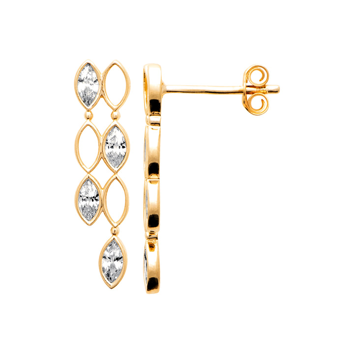Boucles d'oreilles plaqué or & Oz Bonnie
