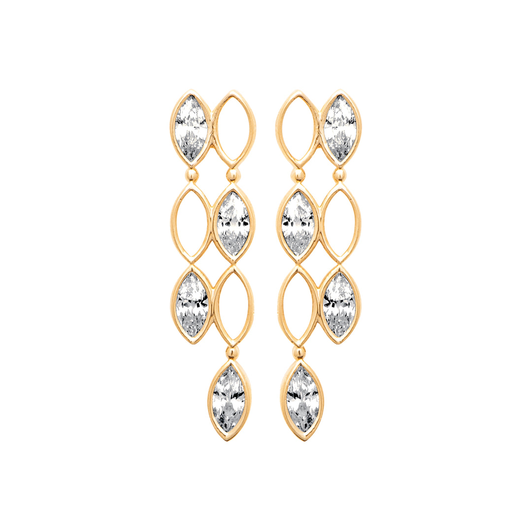 Boucles d'oreilles plaqué or & Oz Bonnie