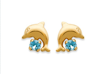 Boucles d'oreille Plaqué or & Oz enfant Mirel