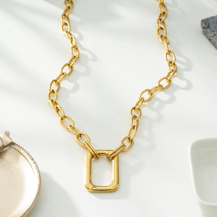 Collier Acier inoxydable doré femme Boreal
