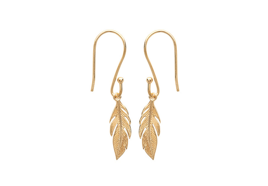 Boucles d'oreilles Plaqué or Plume