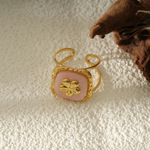 Bague Acier inoxydable doré femme Mavina