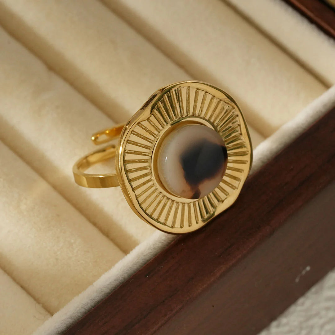 Bague Acier inoxydable doré femme Ysla