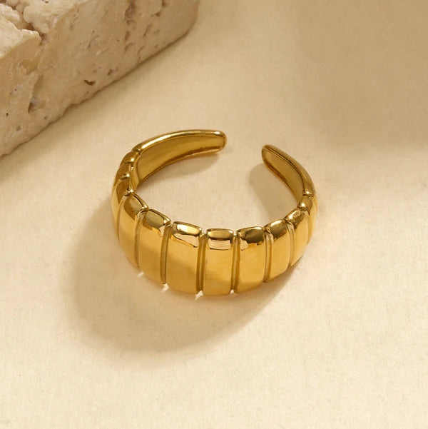 Bague Acier Inoxydable doré femme Tiala