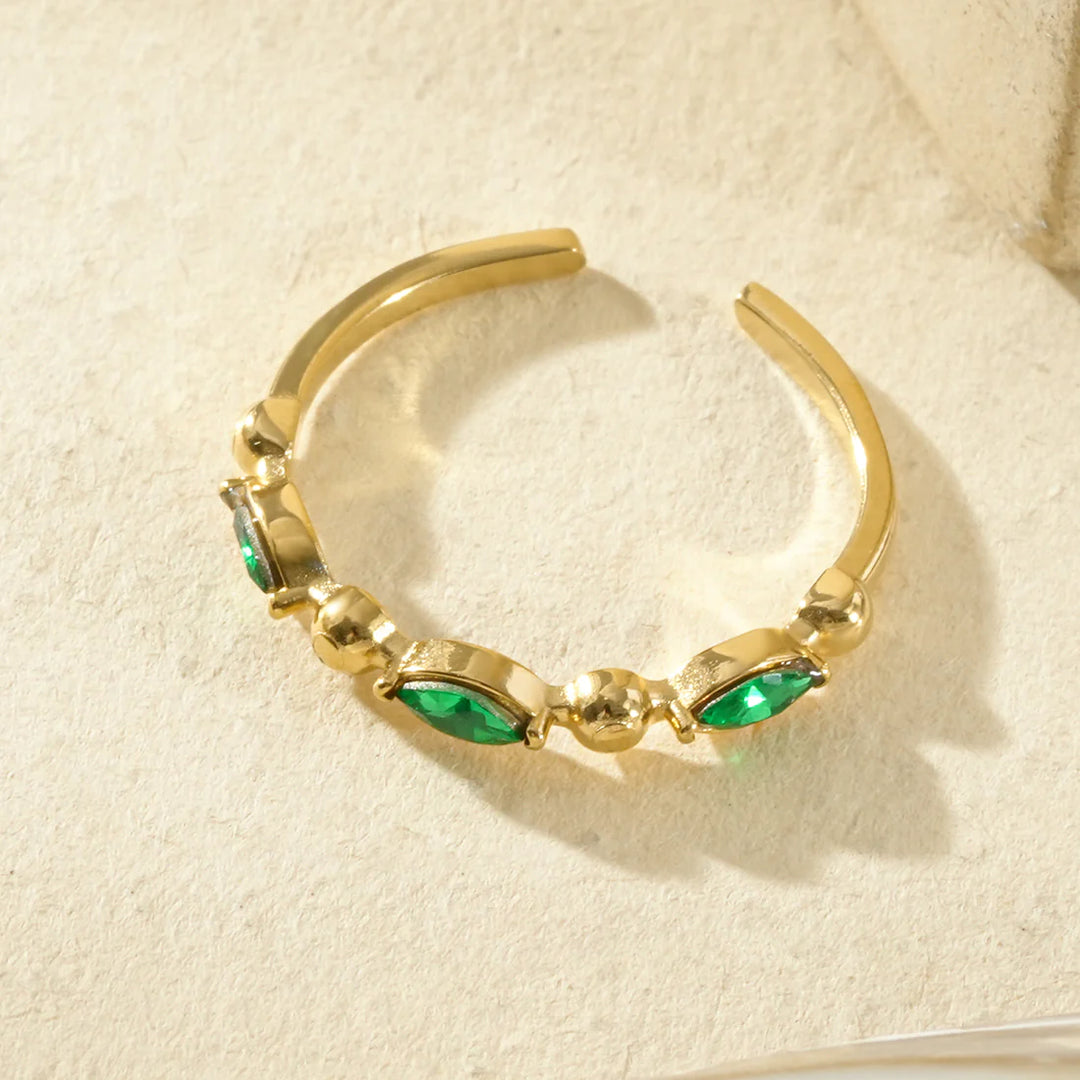 Bague Acier inoxydable dorée femme Aylin