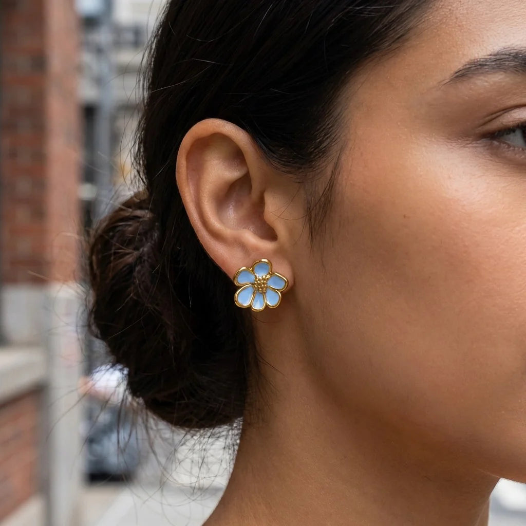 Boucles d'oreilles Acier inoxydable doré Alizée