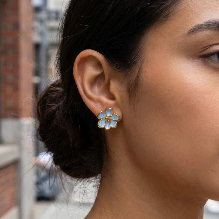Boucles d'oreilles Acier inoxydable doré Alizée