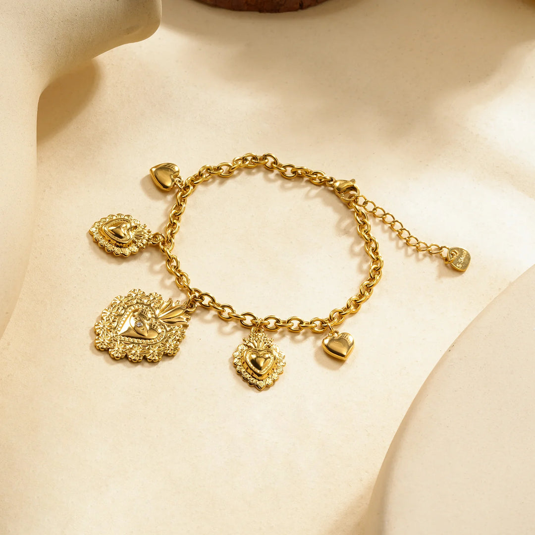 Bracelet Acier inoxydable doré femme Cora