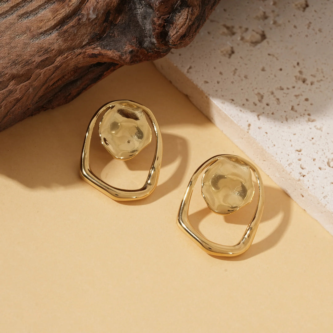 Boucles d'oreilles Acier inoxydable doré Émrys