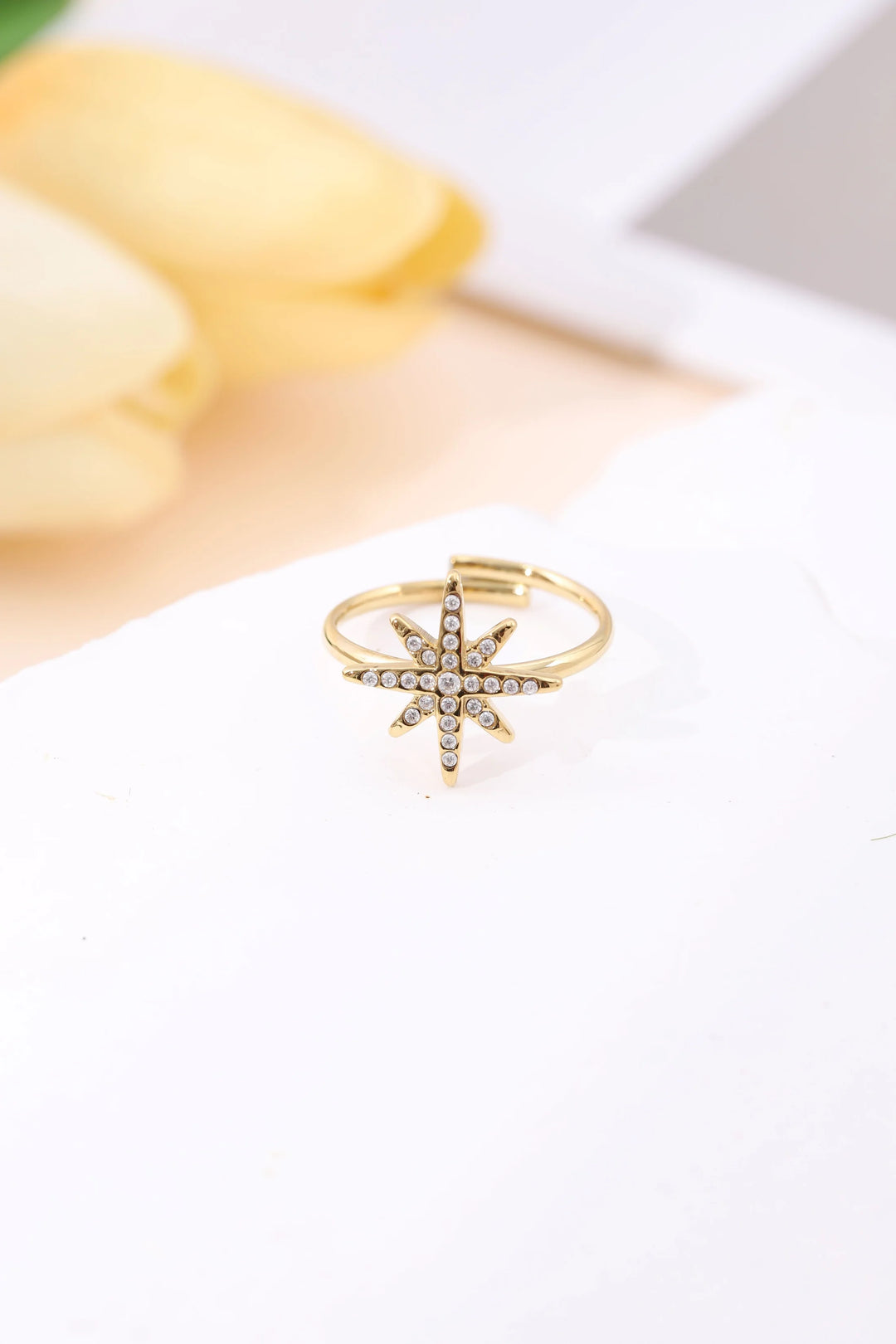 Bague Acier Inoxydable doré femme Cyrenia