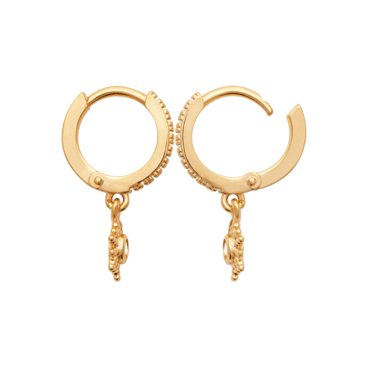 Boucles d'oreilles Plaqué Or & Oz créoles pampilles Alicia
