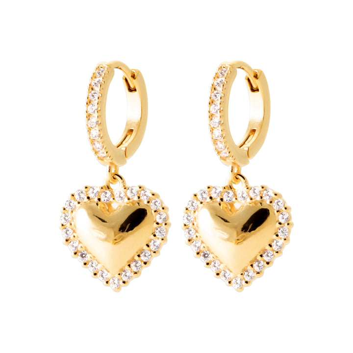 Boucles d'oreilles Plaqué Or & Oz créoles pampilles Dolce