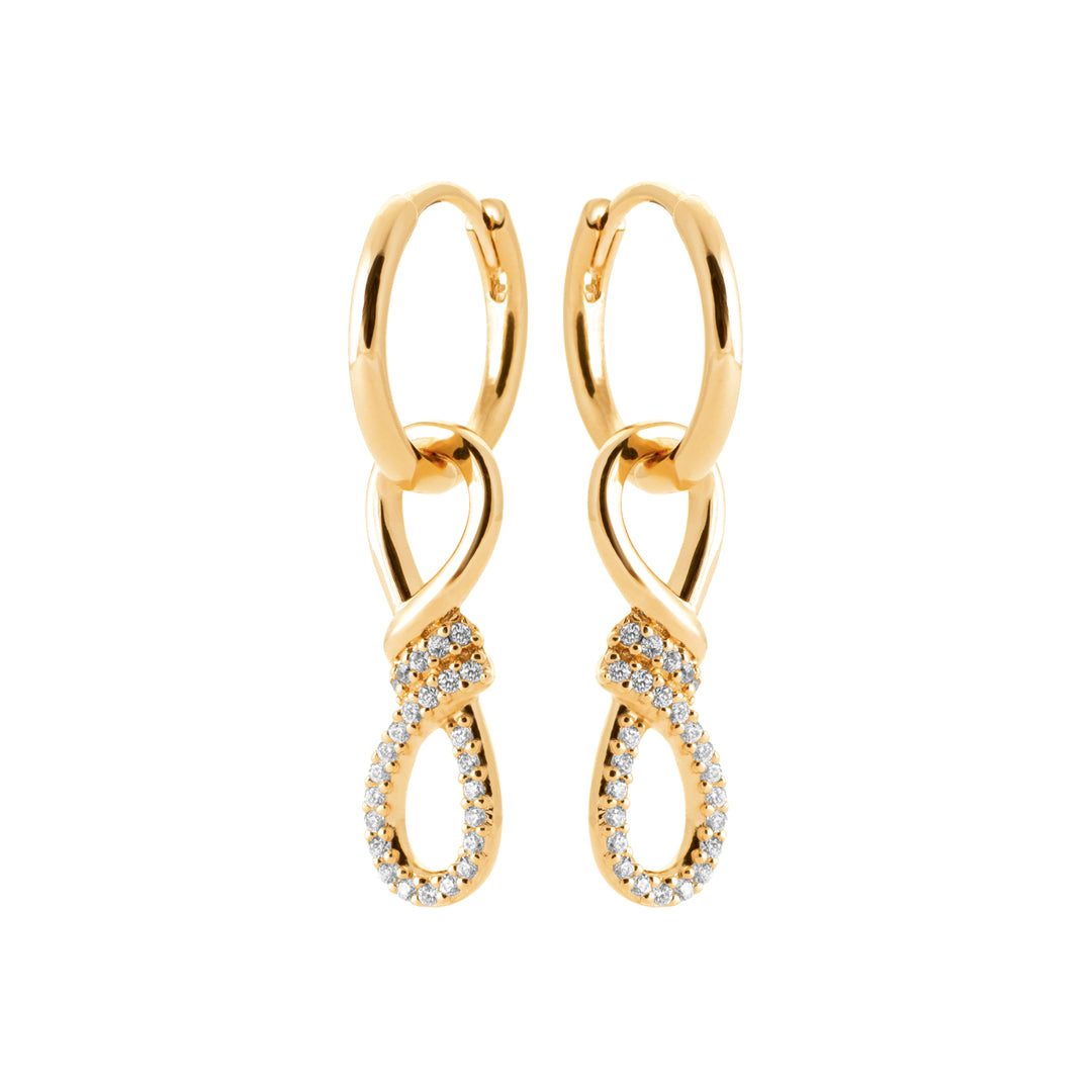 Boucles d'oreilles Plaqué Or & Oz Endless