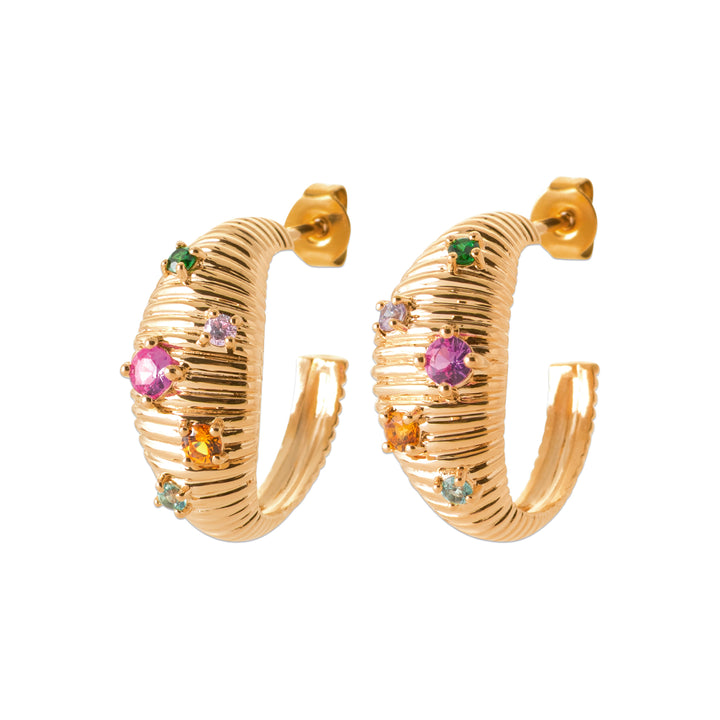 Boucles d'oreilles Plaqué Or & Oz Prismel