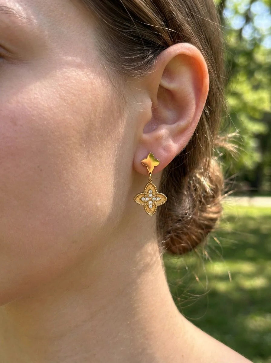 Boucles d'oreilles Acier Inoxydable Edelweiss