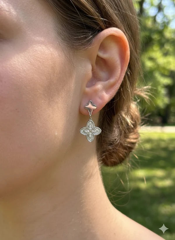 Boucles d'oreilles Acier Inoxydable Edelweiss