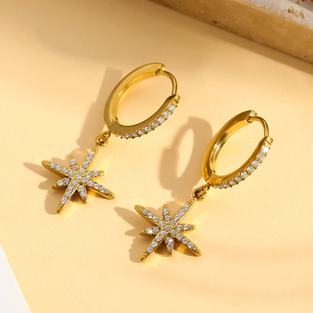 Boucles d'oreilles Acier inoxydable doré Kiss