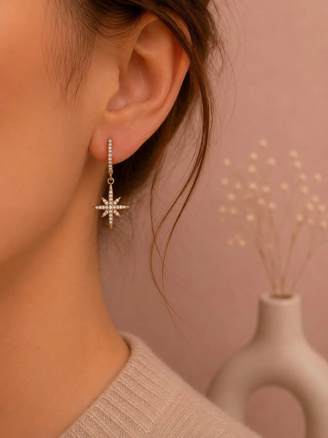 Boucles d'oreilles Acier inoxydable doré Kiss