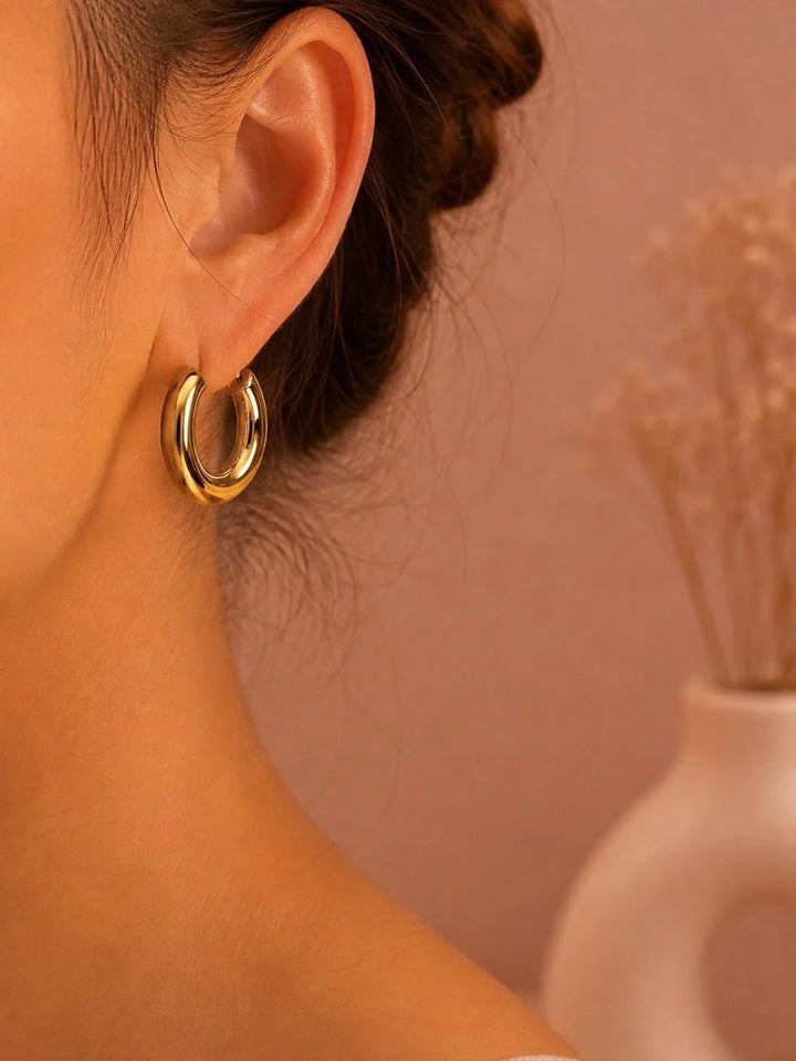 Boucles d'oreilles créoles Acier inoxydable femme Florence