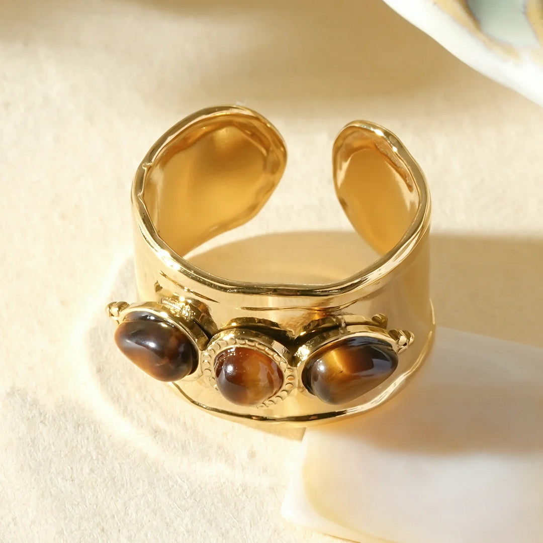 Bague Acier inoxydable doré femme Captive