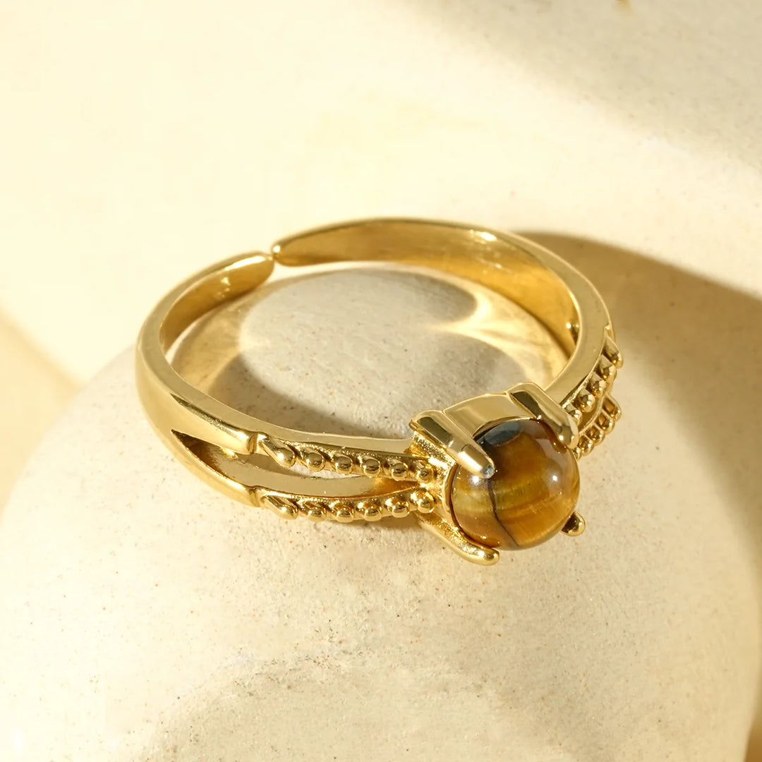 Bague Acier inoxydable doré femme Cassia