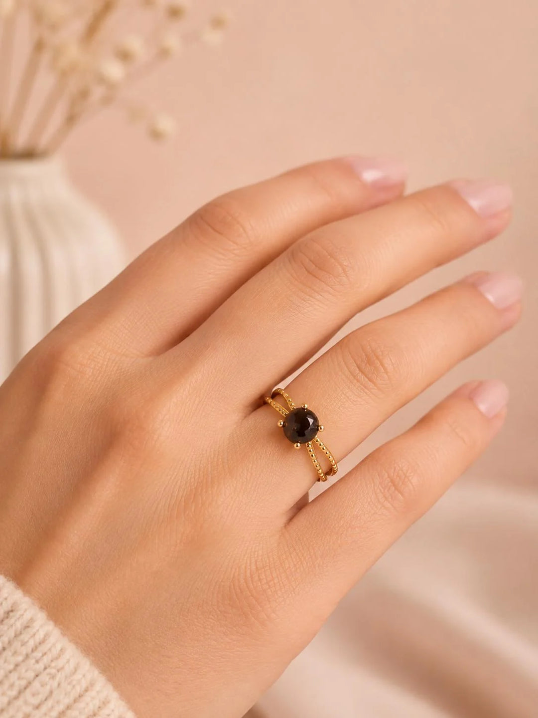 Bague Acier inoxydable doré femme Cassia