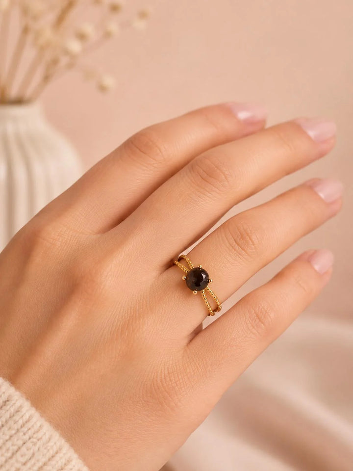 Bague Acier inoxydable doré femme Cassia