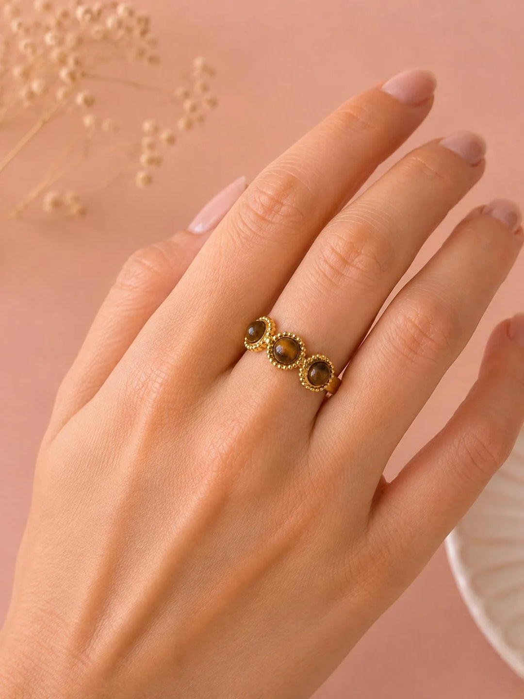Bague Acier inoxydable doré Femme Delicate