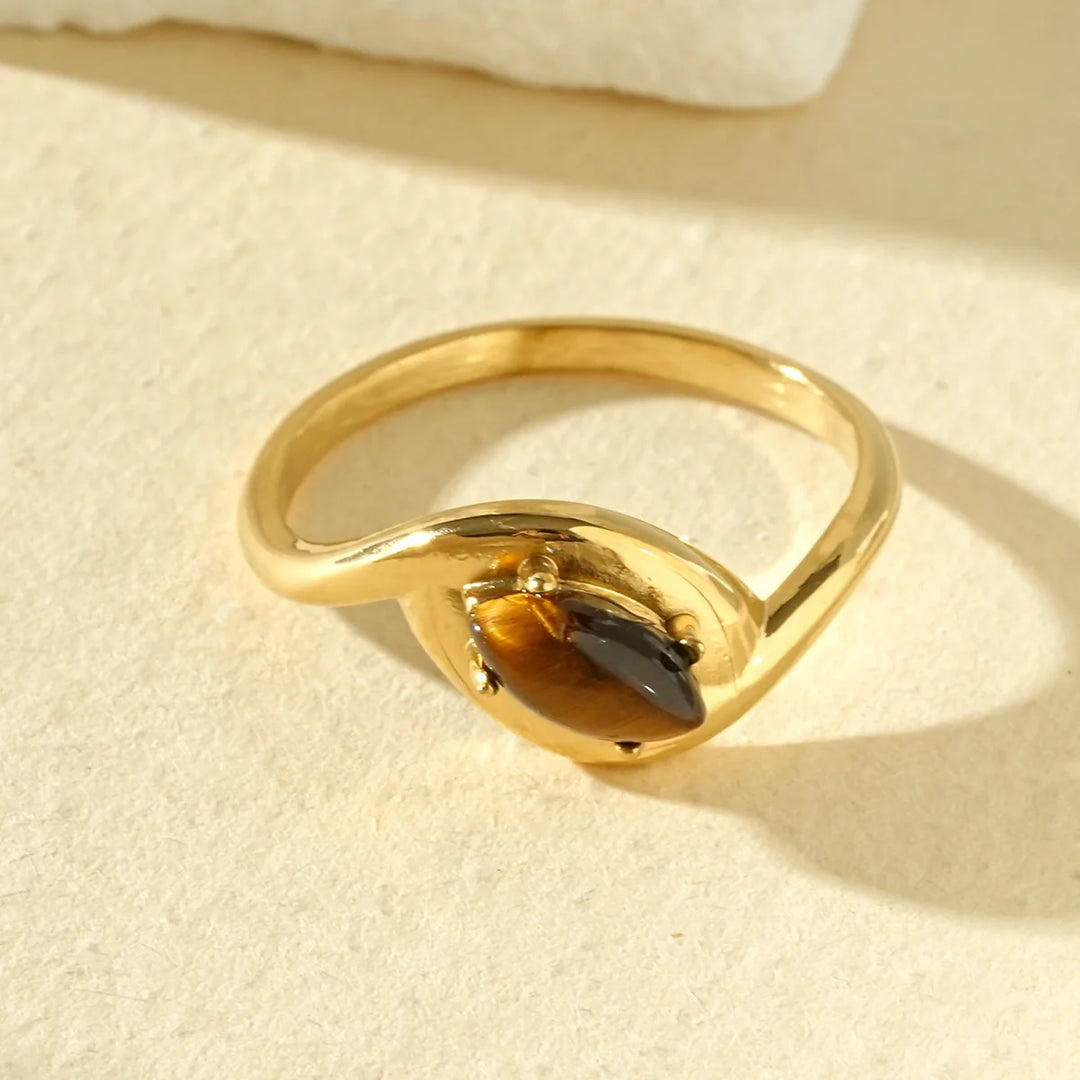 Bague Acier inoxydable doré femme Secret
