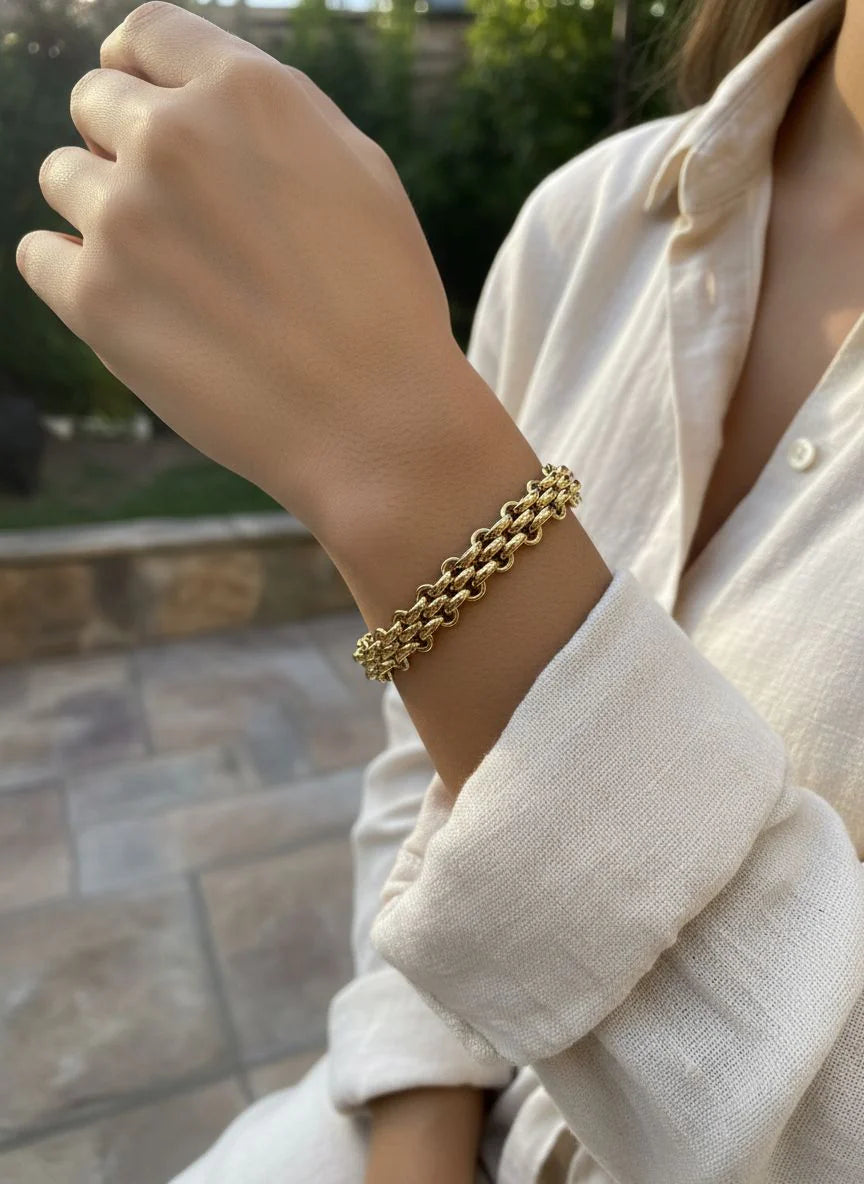 Bracelet Acier inoxydable doré femme Auren