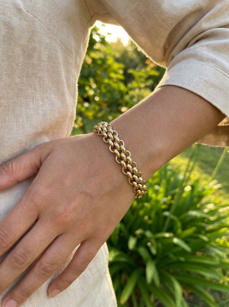 Bracelet Acier inoxydable doré femme Auren