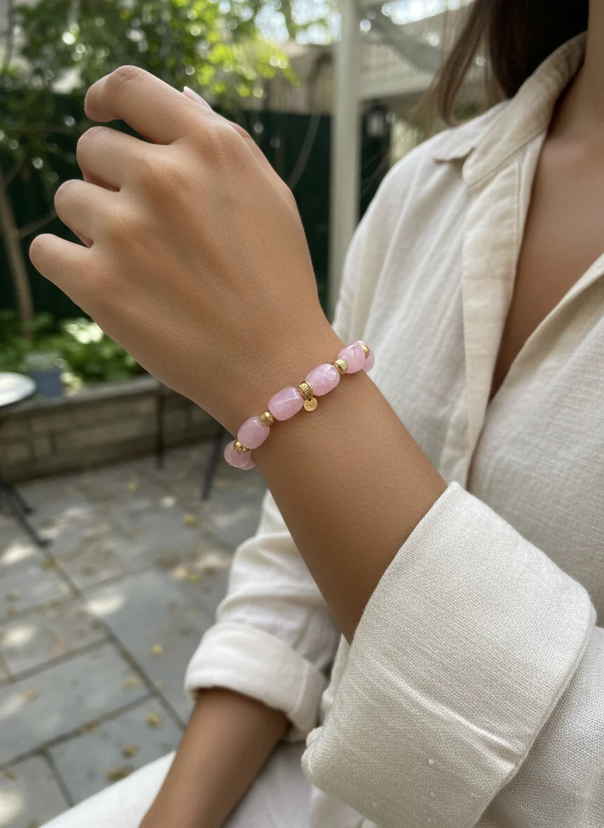 Bracelet Acier inoxydable & résine rose femme Atlas