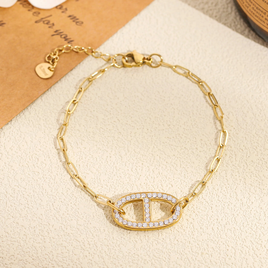 Bracelet Acier inoxydable doré femme Nautica