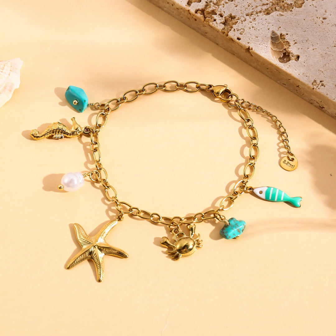 Bracelet Acier inoxydable doré femme Reef