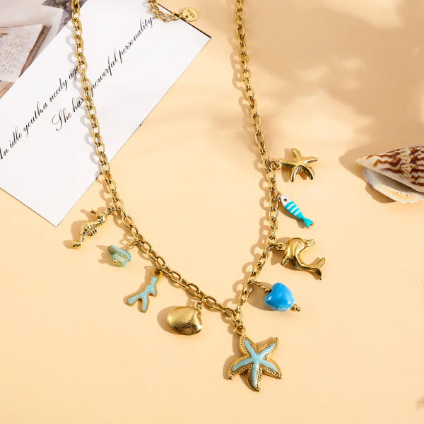 Collier Acier inoxydable doré femme Mila