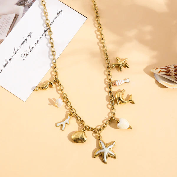 Collier Acier Inoxydable doré femme Mila