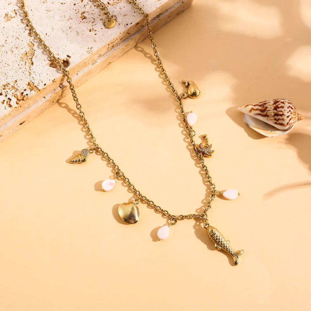 Collier Acier Inoxydable doré femme Ryba