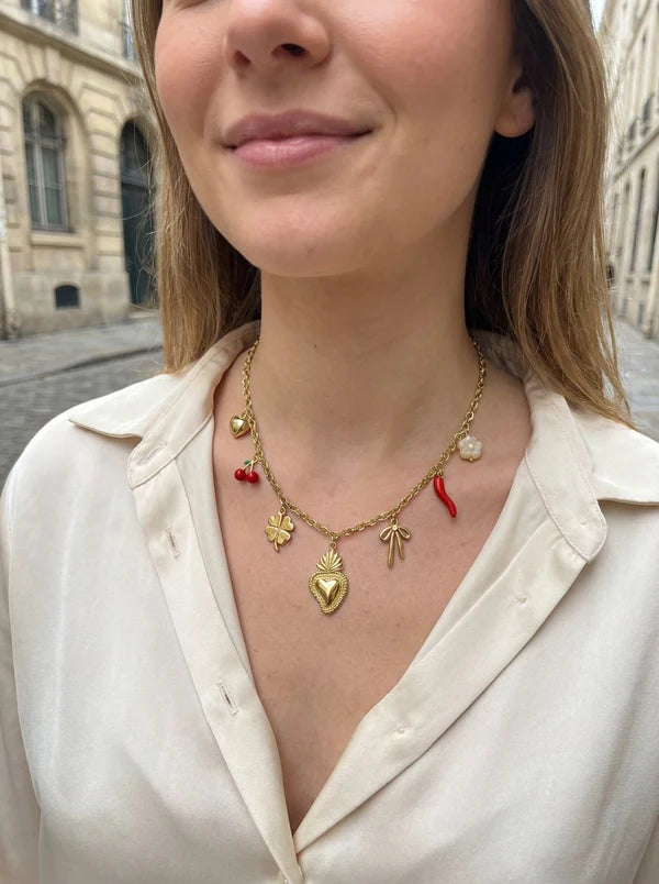 Collier Acier Inoxydable femme Pimenta