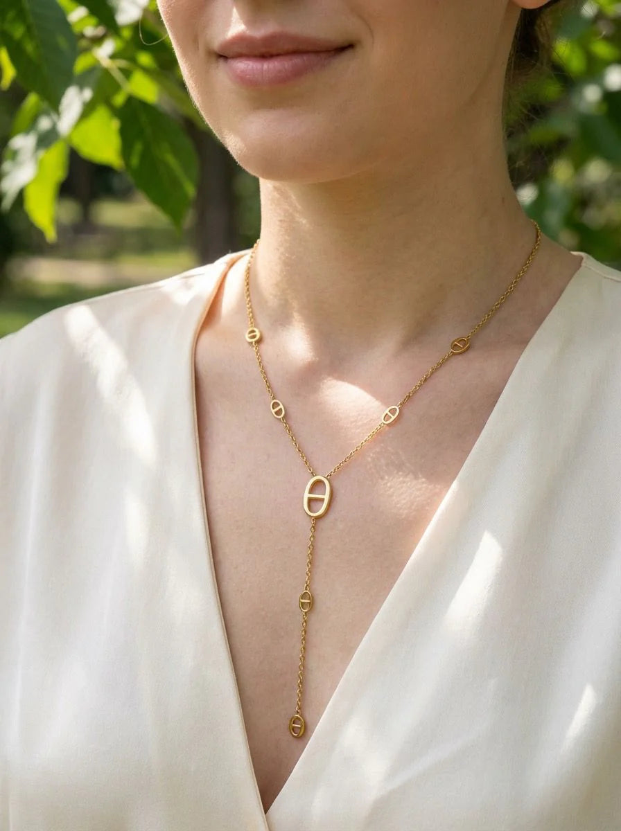Collier Acier inoxydable doré femme Ivy