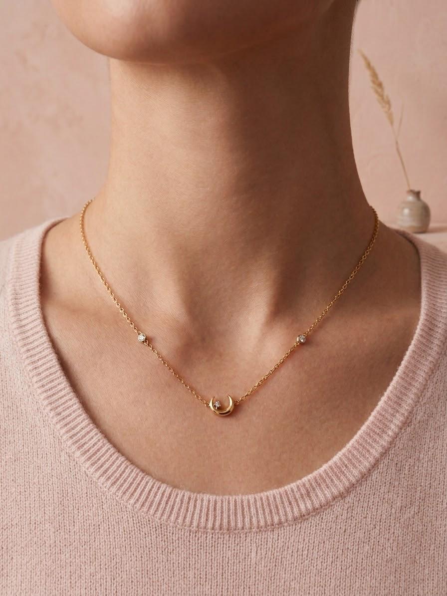 Collier Acier inoxydable doré femme Clochette