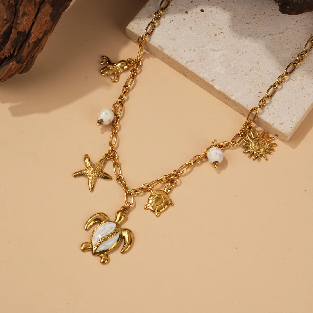 Collier Acier Inoxydable doré femme Rùa