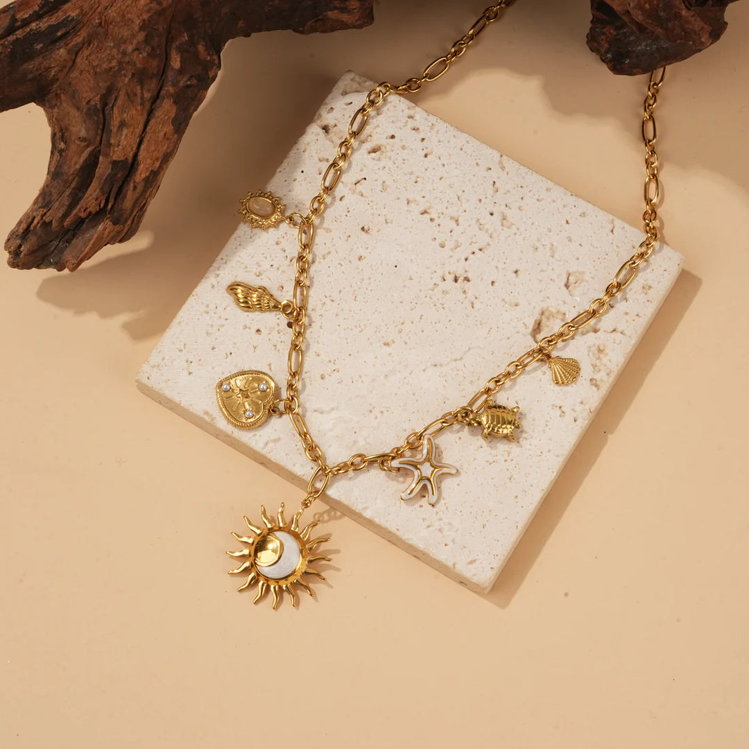 Collier Acier Inoxydable doré femme Moana