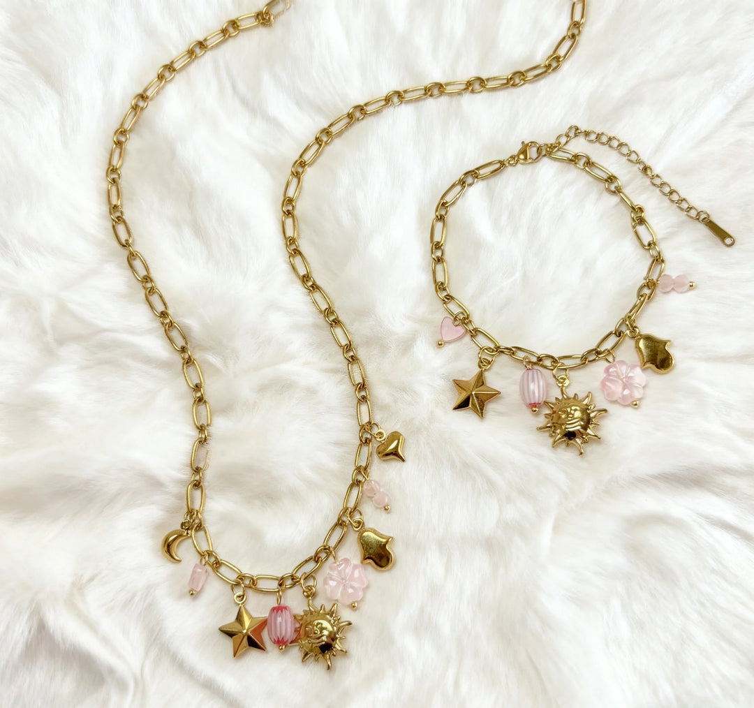 Collier Acier inoxydable doré femme Blushy