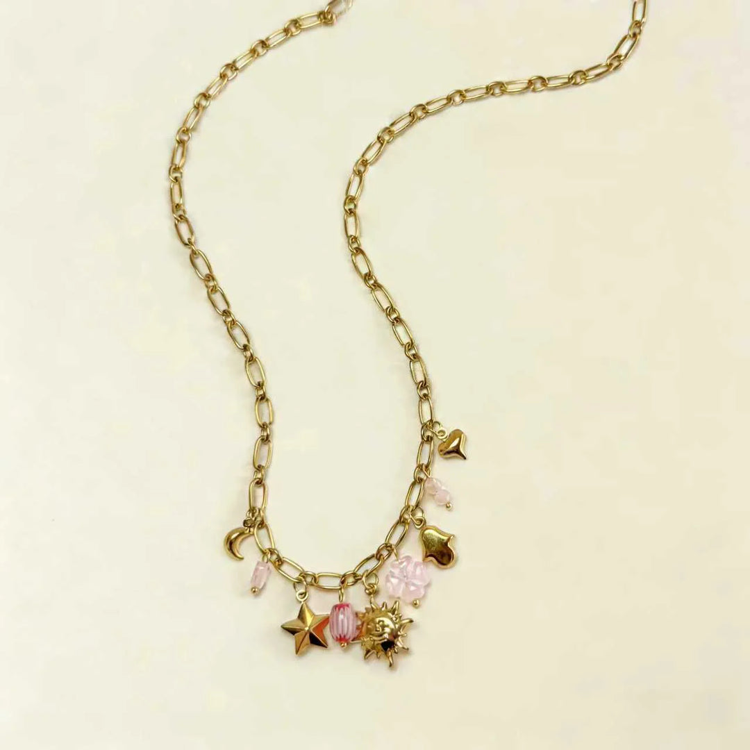 Collier Acier inoxydable doré femme Blushy