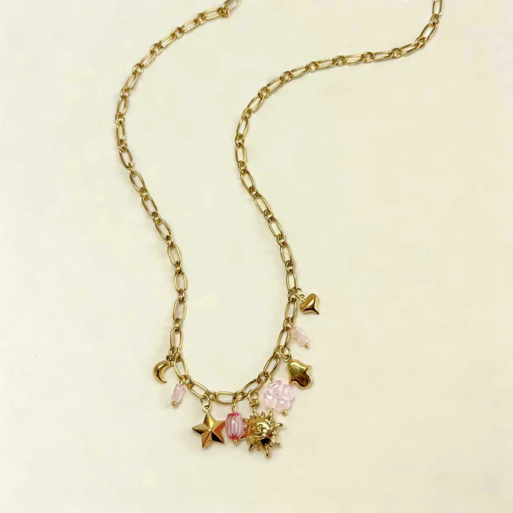 Collier Acier inoxydable doré femme Blushy