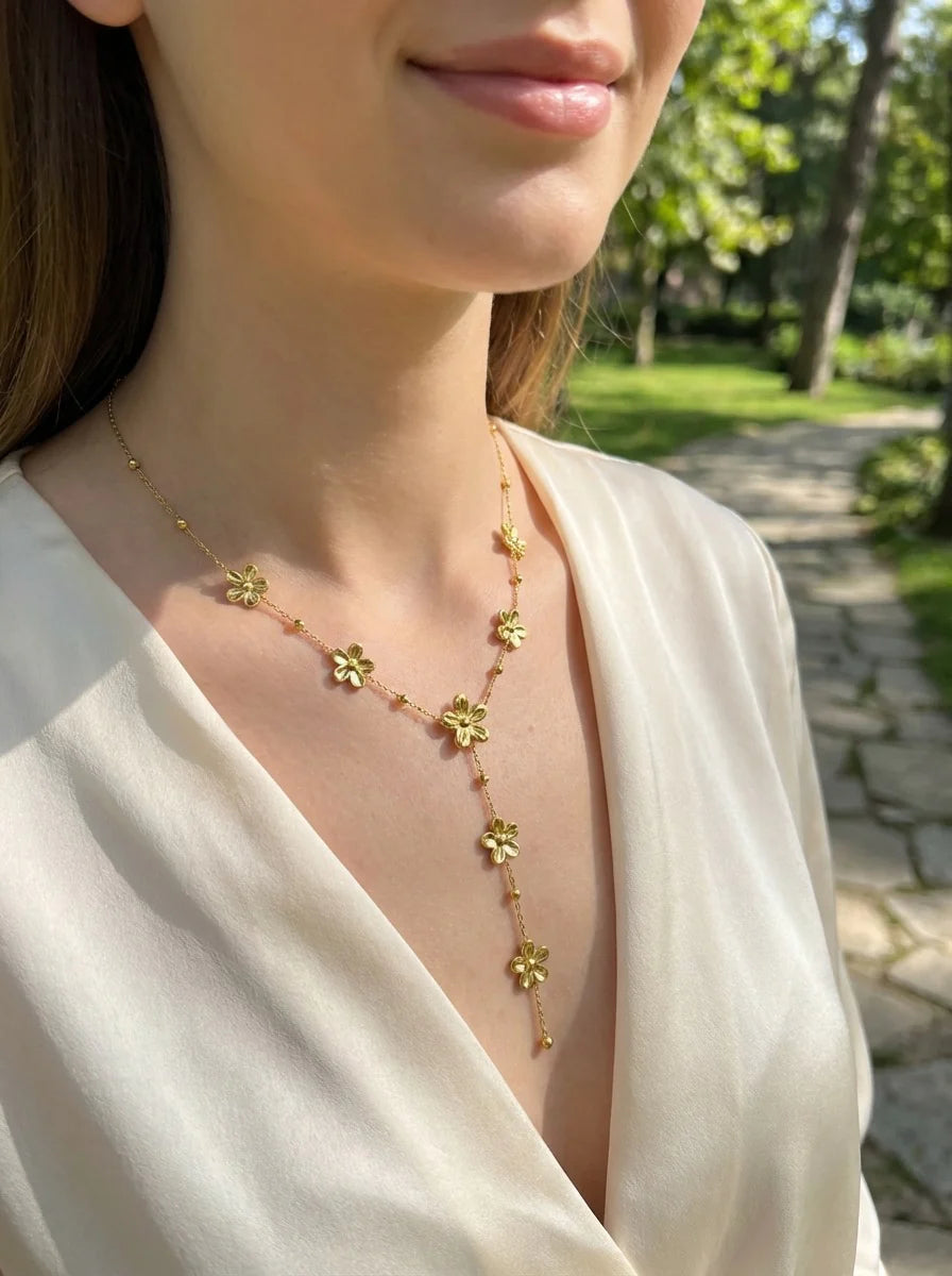 Collier Acier inoxydable doré femme Lumia