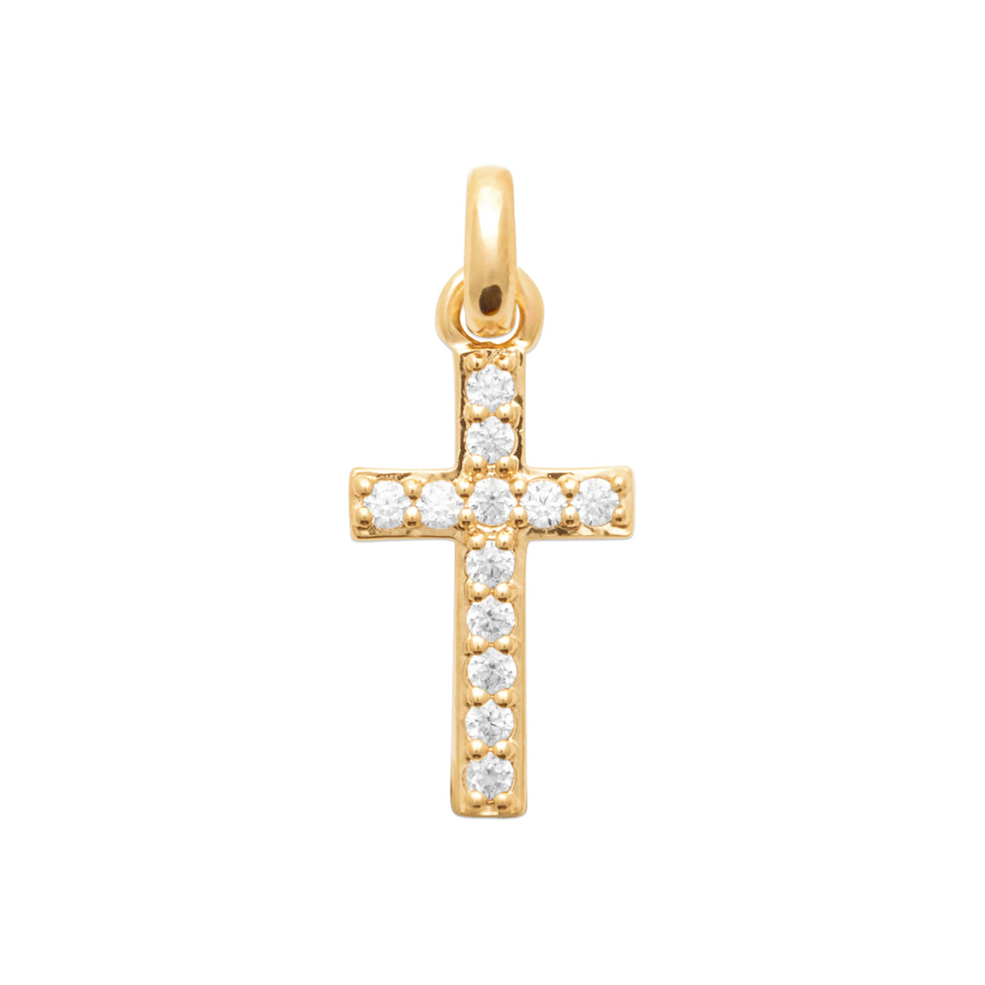 Pendentif Plaqué Or & Oz croix Claire
